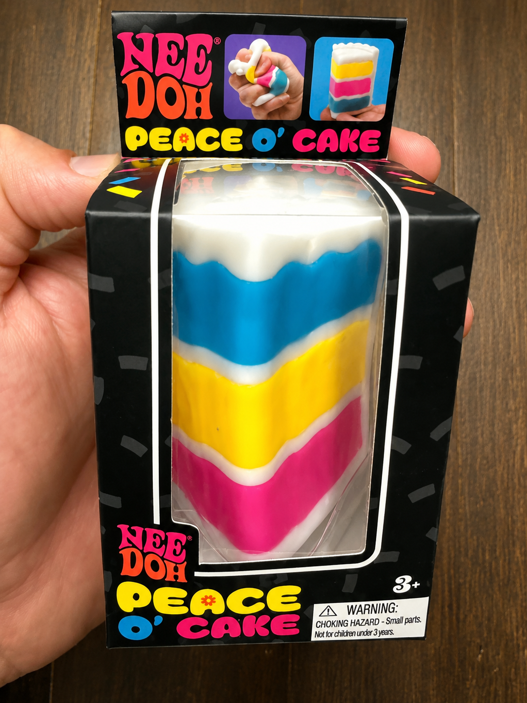 Nee Doh Peace O’ Cake Squishy Sensory Toy – Colorful Cake Fidget Toy