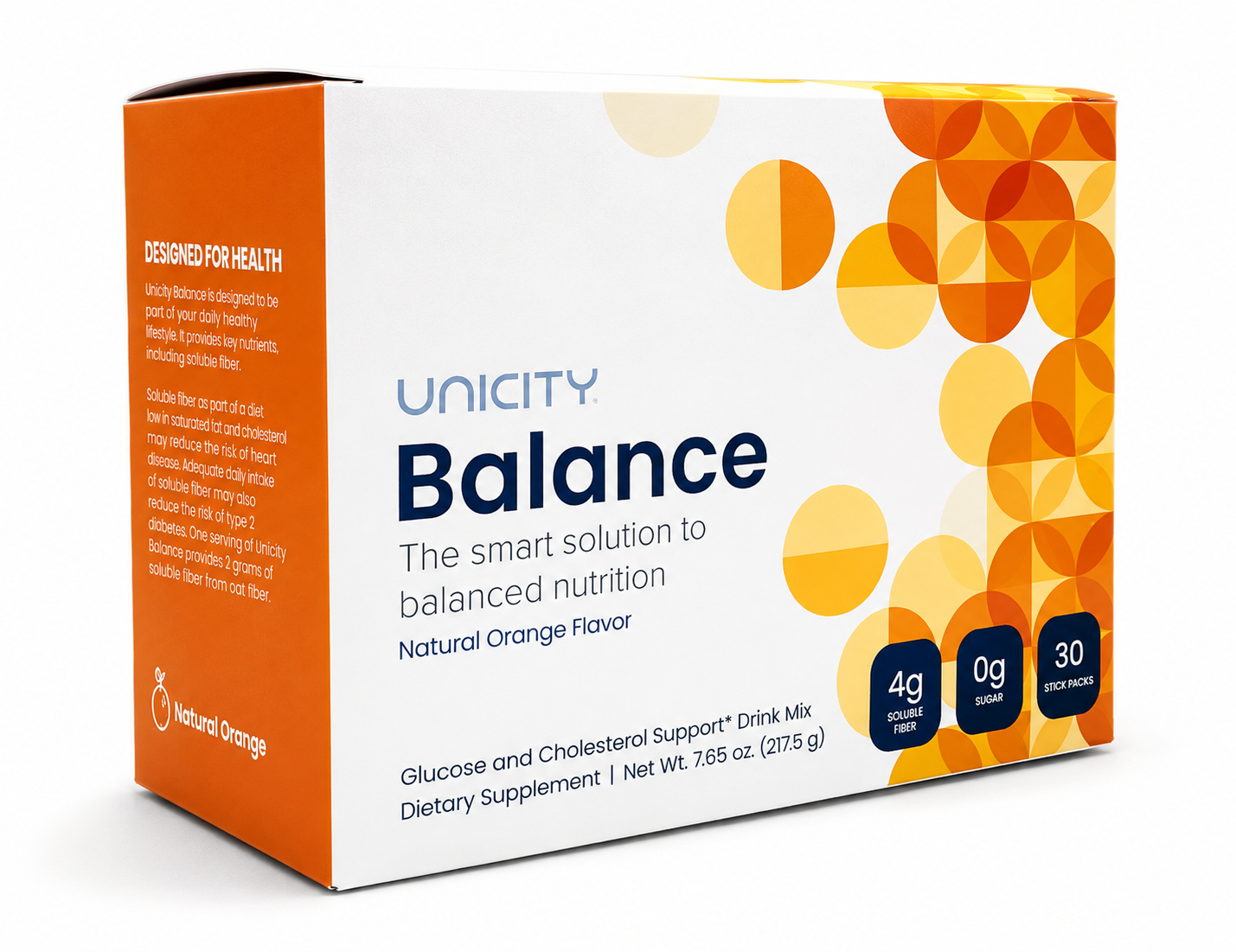 Unicity Balance Natural Orange Flavor – 30 Stick Packs, 7.65 oz