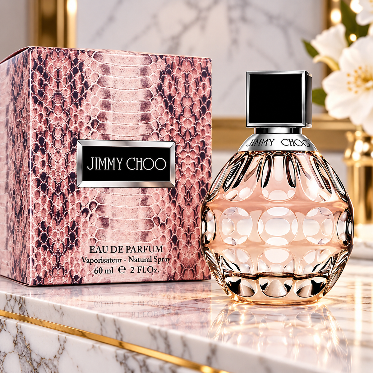 Jimmy Choo Eau de Parfum for Women 60ml (2 Fl Oz) – Elegant Floral Fragrance Spray
