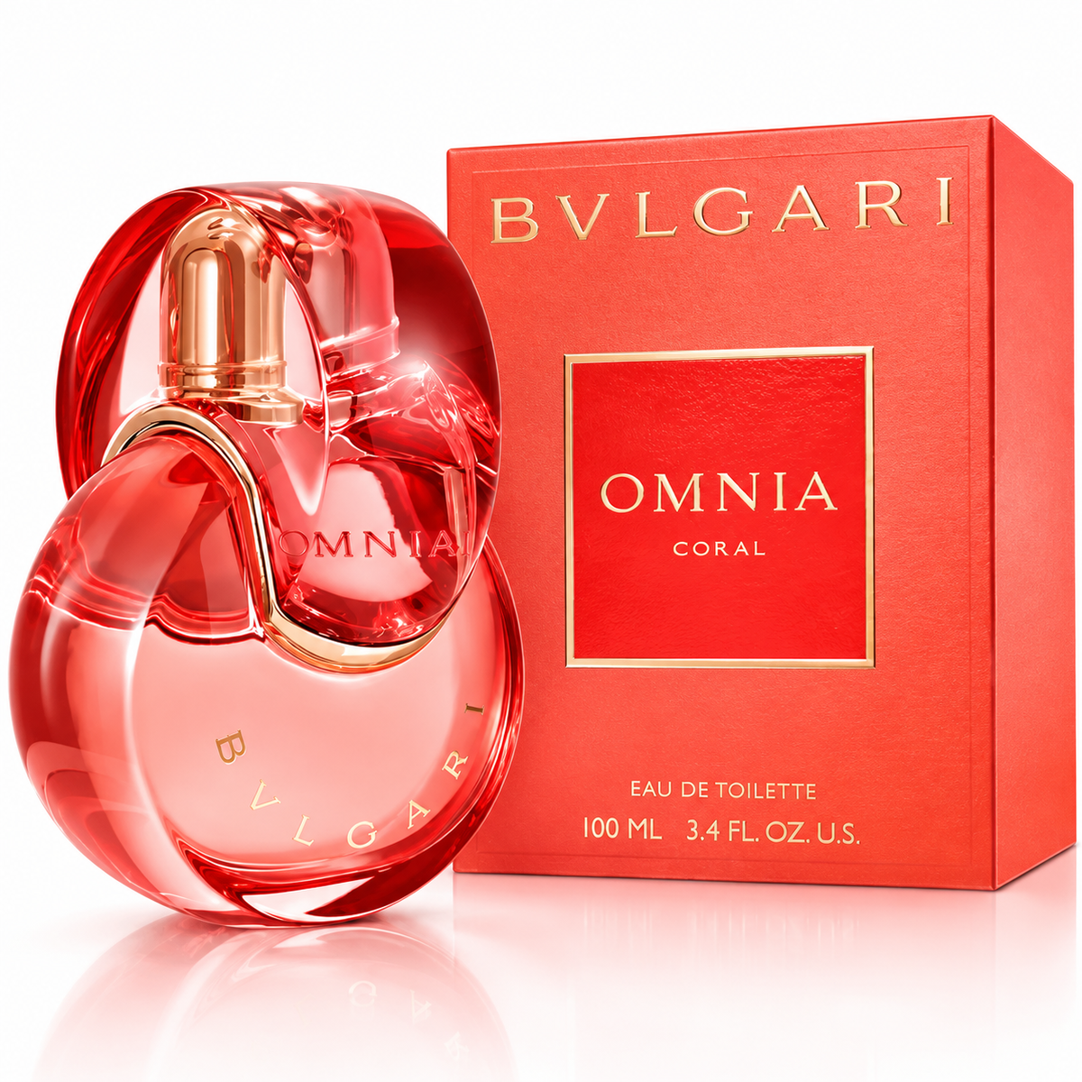 Bvlgari Omnia Coral Eau de Toilette for Women, Floral Fruity Fragrance, 100 ml / 3.4 fl oz