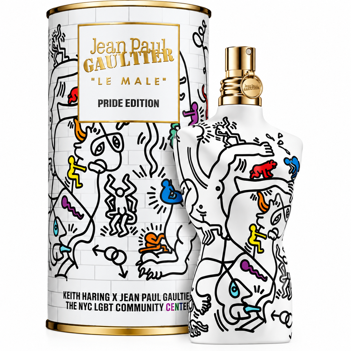Jean Paul Gaultier Le Male Pride Edition Eau de Toilette Men's Fragrance Spray – Limited Edition Keith Haring Design